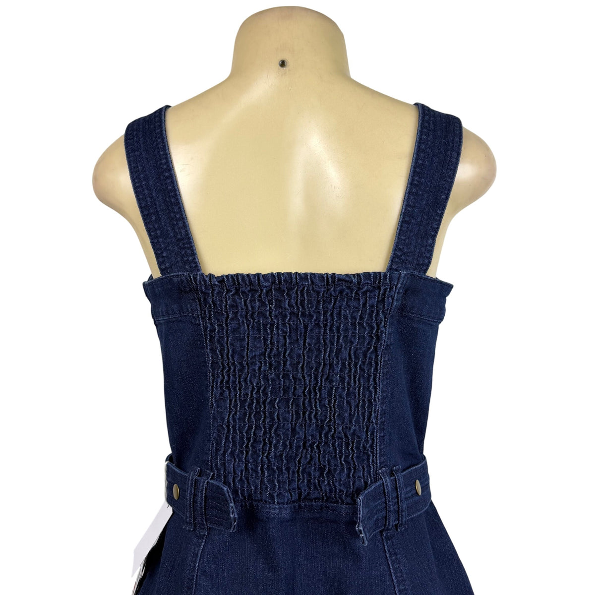 Jessica Simpson Womens Dark Denim Dress With Straps & Adjustable Waist Sz M