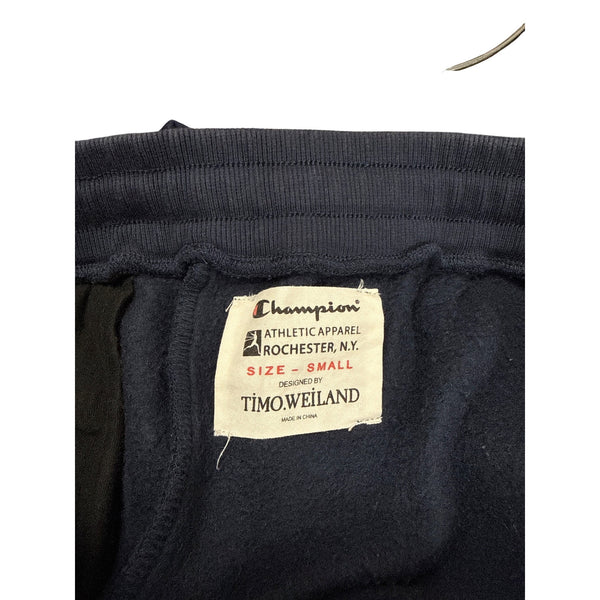 Champion Mens Navy Cotton Blend Athletic Joggers Small Size Designed By Timo Weiland