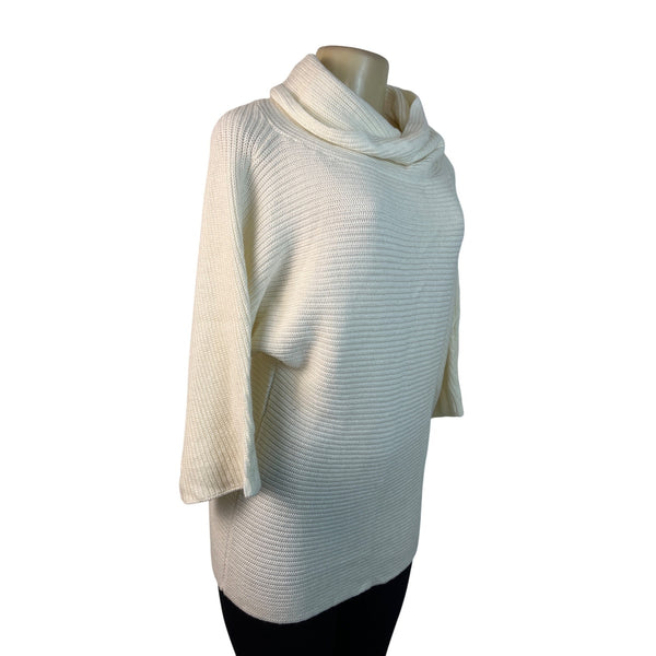 Talbots Womens Cowl Neck Sweater S White - New