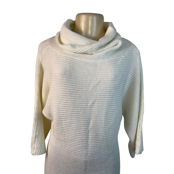 Talbots Womens Cowl Neck Sweater S White - New