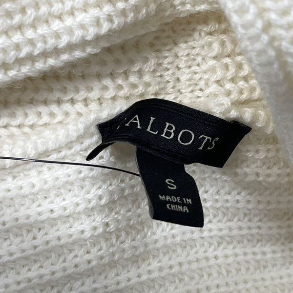 Talbots Womens Cowl Neck Sweater S White - New