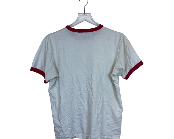 Abercrombie Mens White/Red Cotton Ringer T-Shirt "Beautys In The Eye Of The Beerholder" Graphic Size M