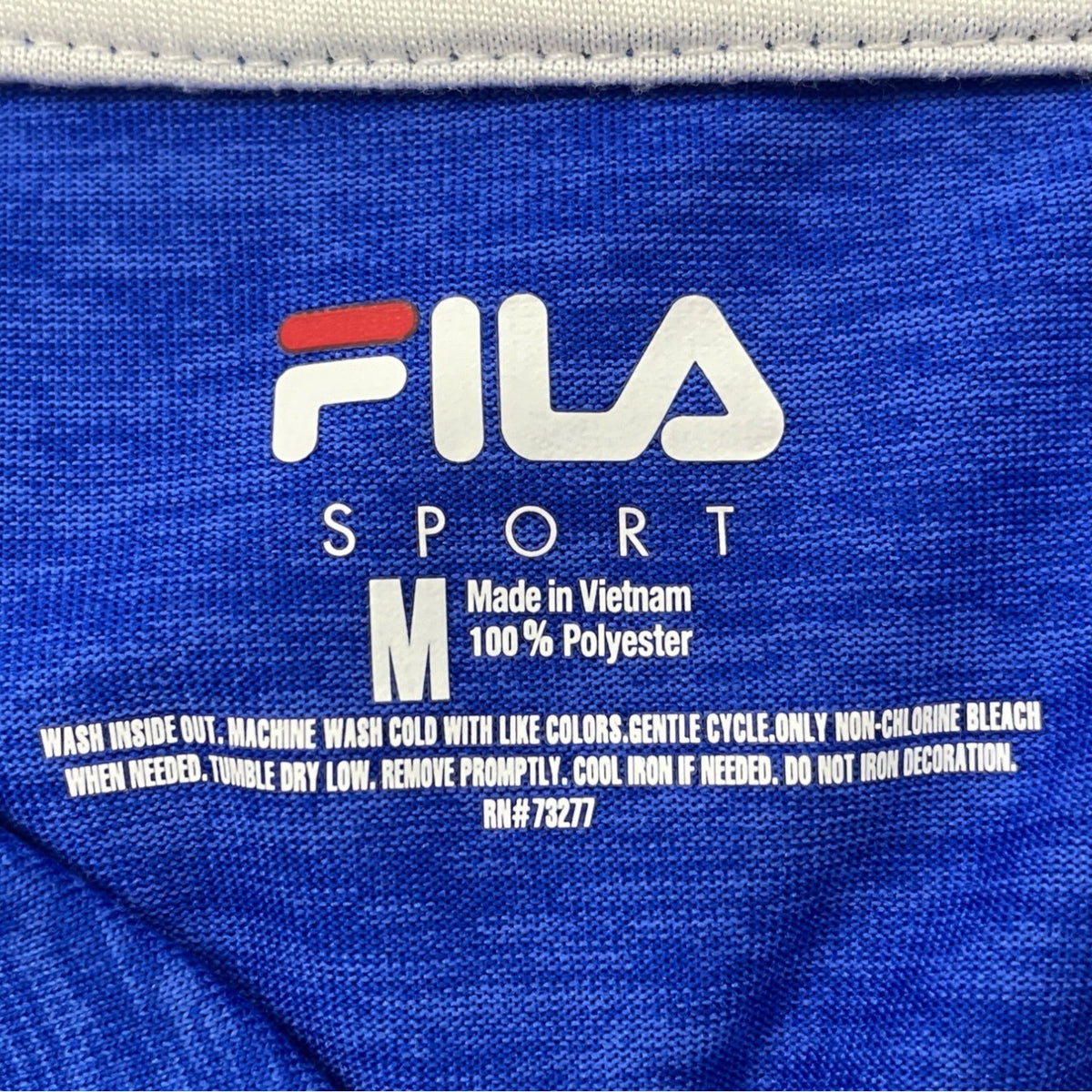 Fila Sport Womens Sleeveless Polo Shirt Button-Up Blue Heather Size M - New