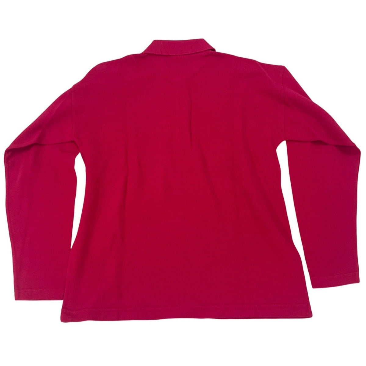 Vintage 012 Benetton Youth Boy's Pink Long Sleeve Polo Shirt Sz XL