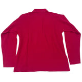 Vintage 012 Benetton Youth Boy's Pink Long Sleeve Polo Shirt Sz XL