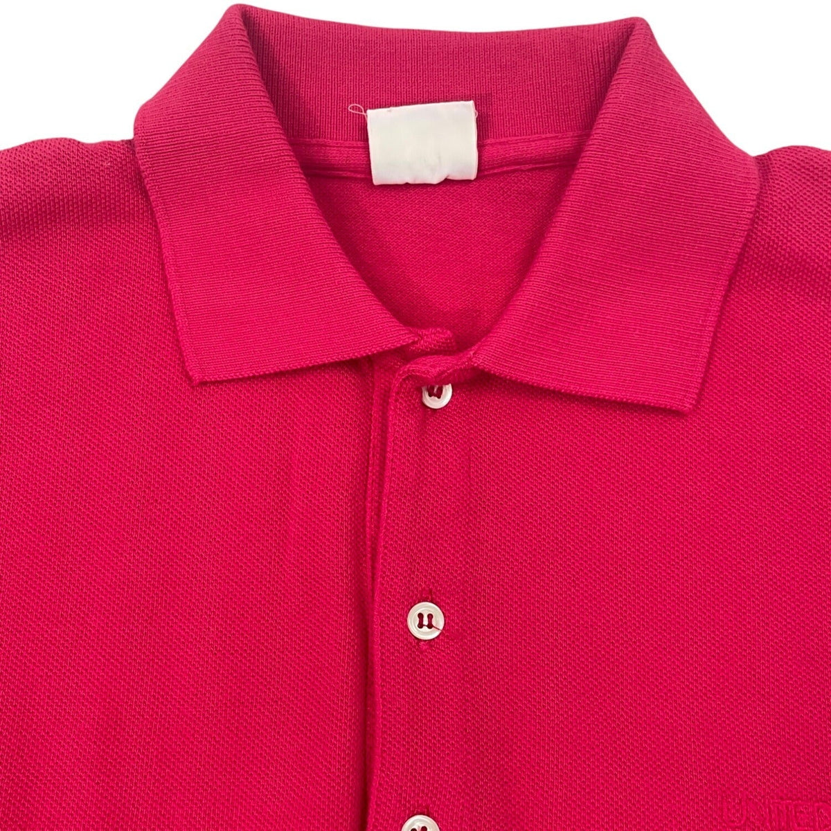 Vintage 012 Benetton Youth Boy's Pink Long Sleeve Polo Shirt Sz XL