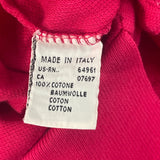 Vintage 012 Benetton Youth Boy's Pink Long Sleeve Polo Shirt Sz XL