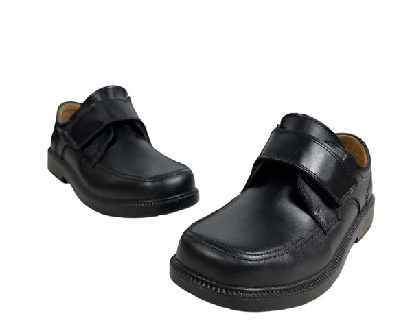 Florsheim Kids Boys Berwyn Jr. Black Leather Strap Loafers Size 5