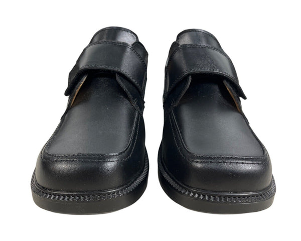 Florsheim Kids Boys Berwyn Jr. Black Leather Strap Loafers Size 5