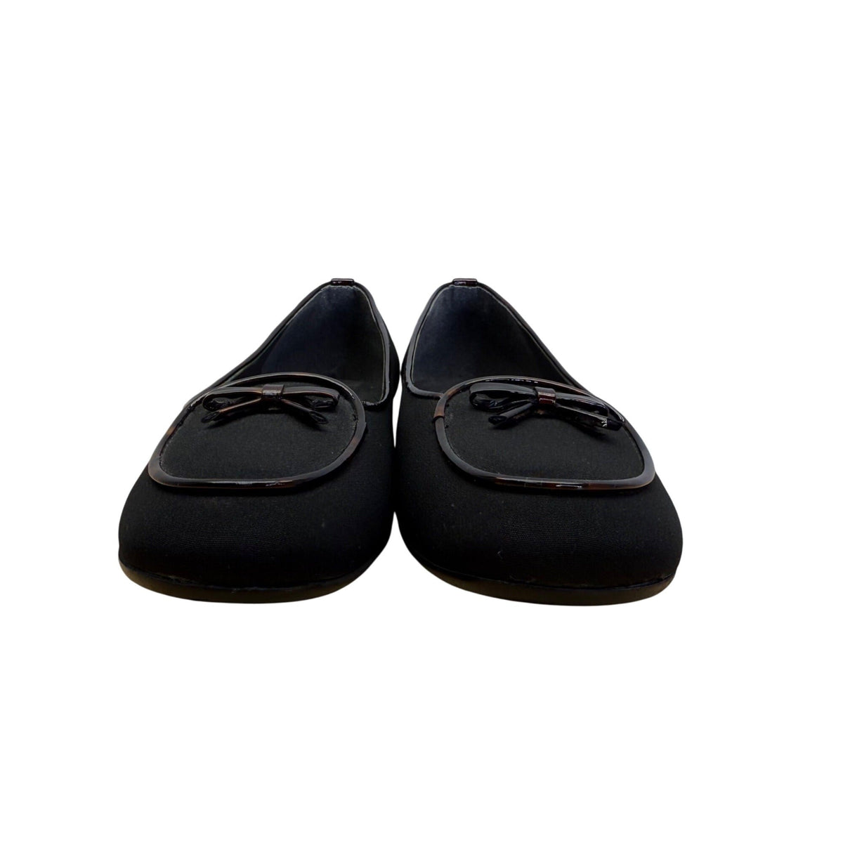 Stuart Weitzman Womens Black With Bow Detail Ballet Flats Size 7.5 M