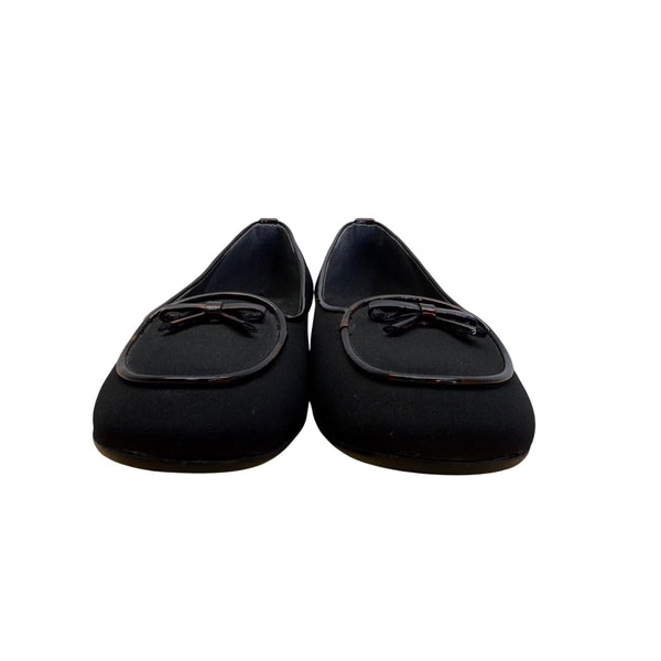 Stuart Weitzman Womens Black With Bow Detail Ballet Flats Size 7.5 M