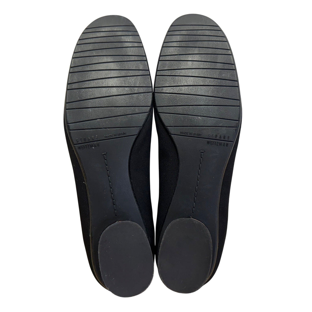 Stuart Weitzman Womens Black With Bow Detail Ballet Flats Size 7.5 M