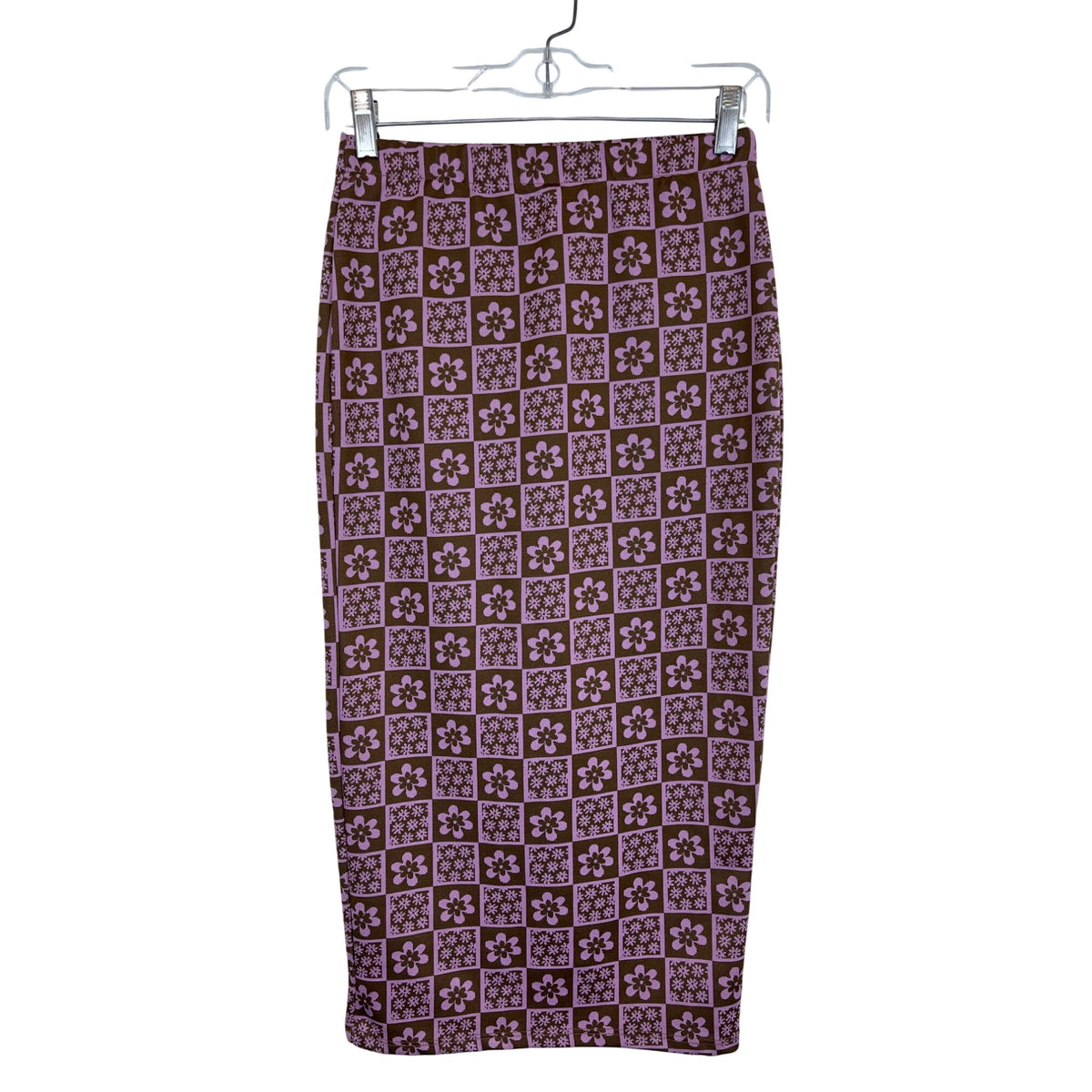Fashion Nova Womens Brown & Pink Floral Print Skirt And Crop Top Set Size S