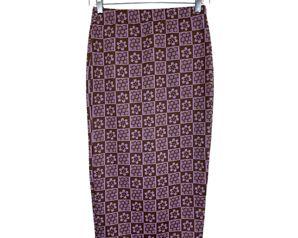 Fashion Nova Womens Brown & Pink Floral Print Skirt And Crop Top Set Size S