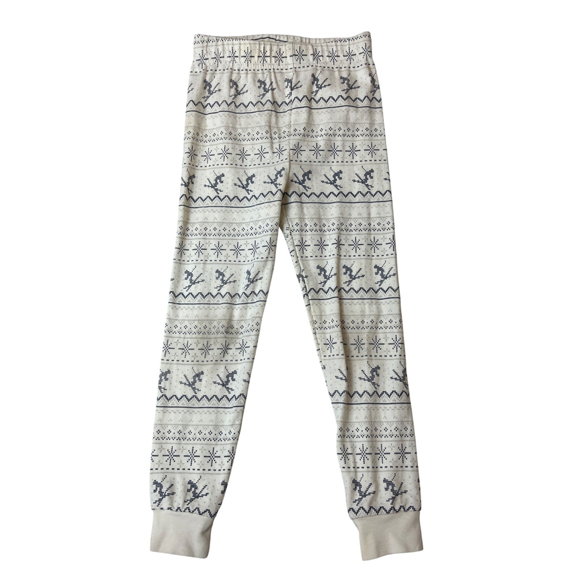 Petit Lem Kids Holiday Pajama Set Winter Reindeer & Snowflake Pattern Sz 6