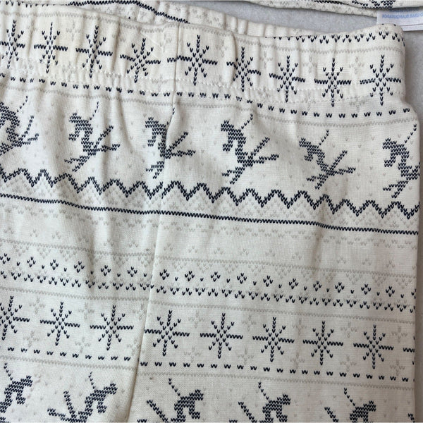 Petit Lem Kids Holiday Pajama Set Winter Reindeer & Snowflake Pattern Sz 6