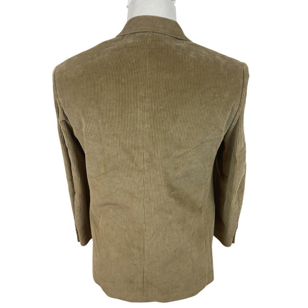 Cordovan & Grey Men's Beige Blazer Jacket With Button Closure & Notch Lapel