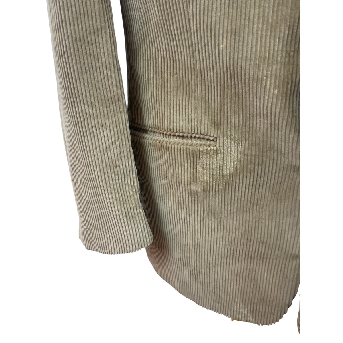 Cordovan & Grey Men's Beige Blazer Jacket With Button Closure & Notch Lapel