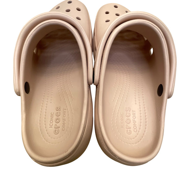 Crocs Women’s Light Pink EVA Slip-On Iconic Comfort Platform Clogs Size W9