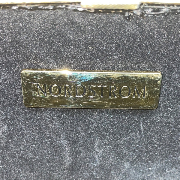 Nordstrom Women’s Off White Clutch Bag With Gold Frame Handle & Chain Strap