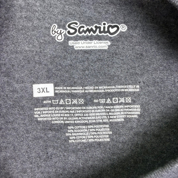 Sanrio Mens Gray Cotton/Polyester Hello Kitty Halloween Graphic T-Shirt Size 3XL