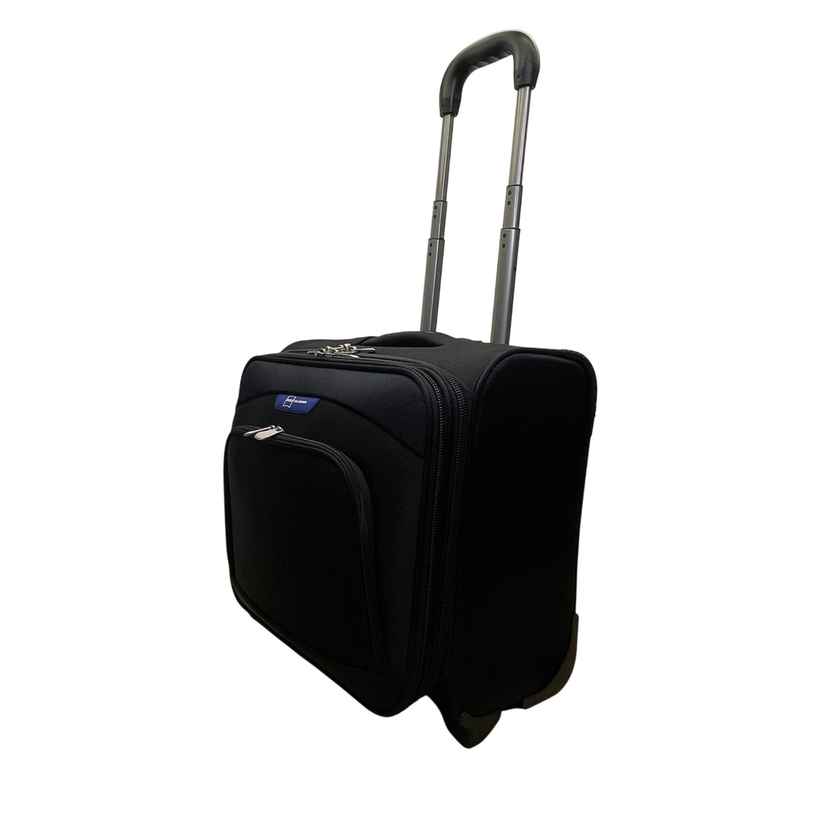 Zeiss Black Fabric With Telescoping Handle Rolling Travel Carry-On Luggage