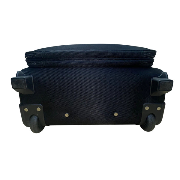 Zeiss Black Fabric With Telescoping Handle Rolling Travel Carry-On Luggage