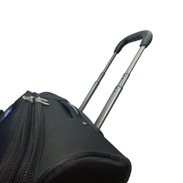 Zeiss Black Fabric With Telescoping Handle Rolling Travel Carry-On Luggage