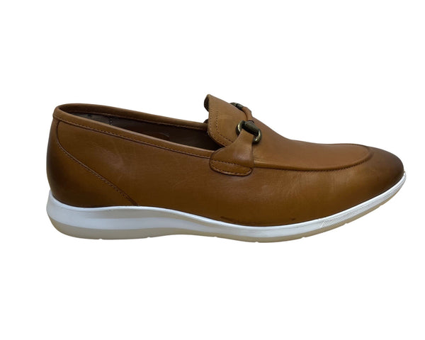 Thomas & Vine Men’s Brown Genuine Leather Slip-On Comfortable Bit Loafers Size 9