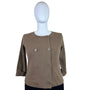 Talbots Women’s Tan Knit Button Up Lightweight Cardigan Sweater Size XL