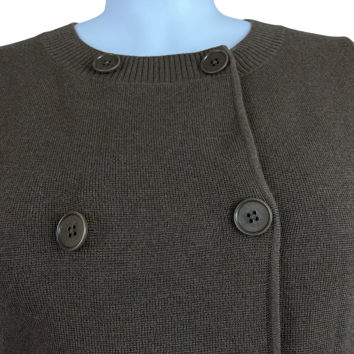 Talbots Women’s Tan Knit Button Up Lightweight Cardigan Sweater Size XL