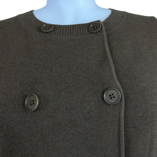 Talbots Women’s Tan Knit Button Up Lightweight Cardigan Sweater Size XL