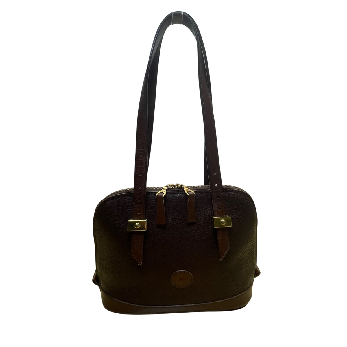 Dooney & Bourke Women’s Brown All-Weather Leather Gold Hardware Shoulder Tote
