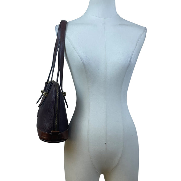 Dooney & Bourke Women’s Brown All-Weather Leather Gold Hardware Shoulder Tote