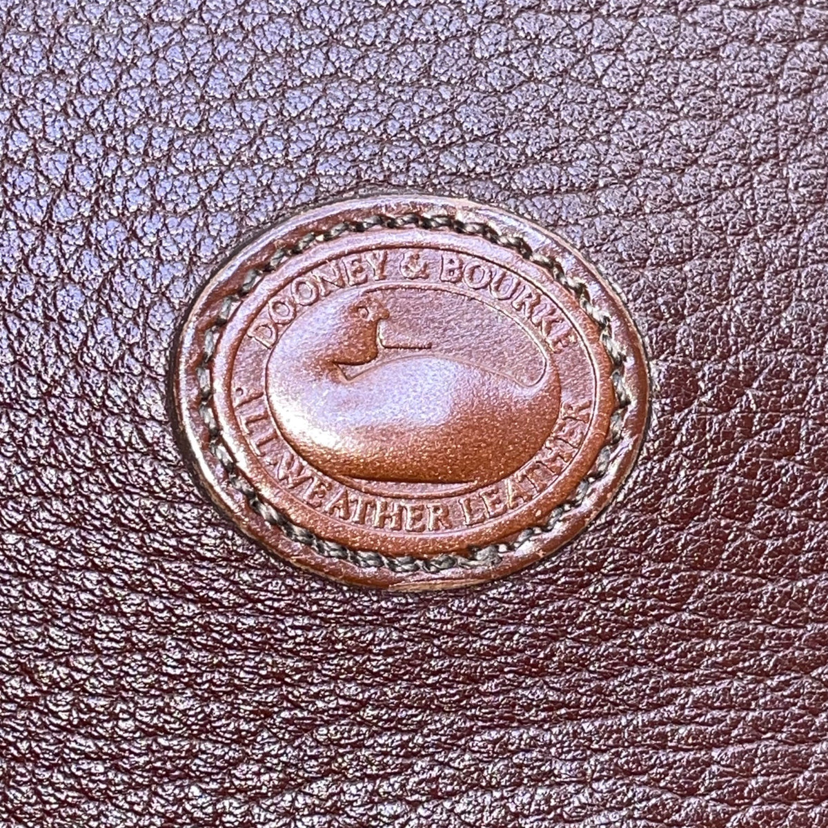 Dooney & Bourke Women’s Brown All-Weather Leather Gold Hardware Shoulder Tote