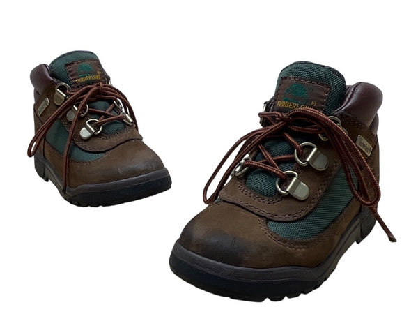 Timberland Toddler Brown & Green Nubuck Leather Lf Field Boots Size 8