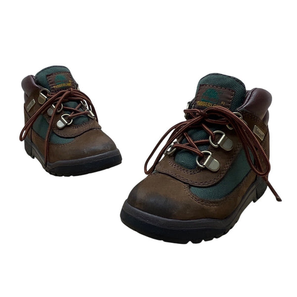 Timberland Toddler Brown & Green Nubuck Leather Lf Field Boots Size 8