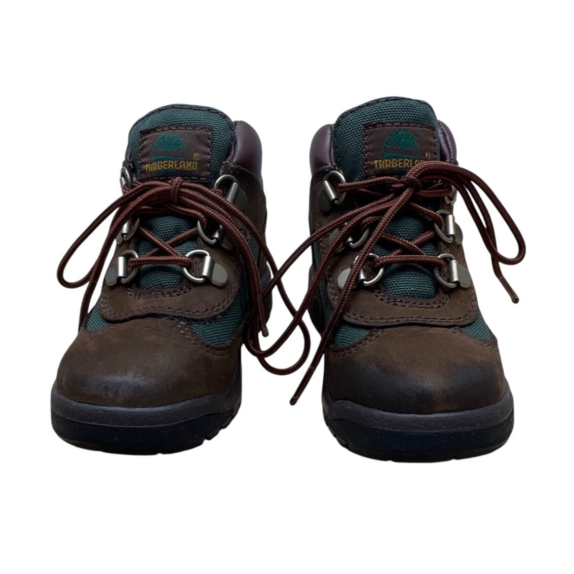 Timberland Toddler Brown & Green Nubuck Leather Lf Field Boots Size 8
