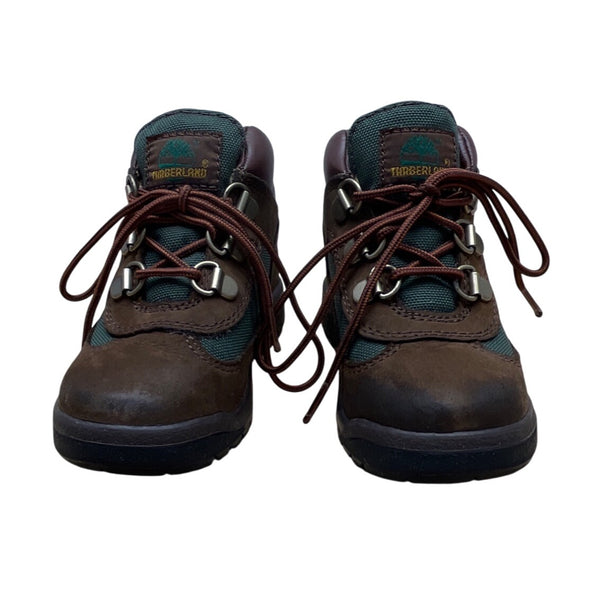 Timberland Toddler Brown & Green Nubuck Leather Lf Field Boots Size 8