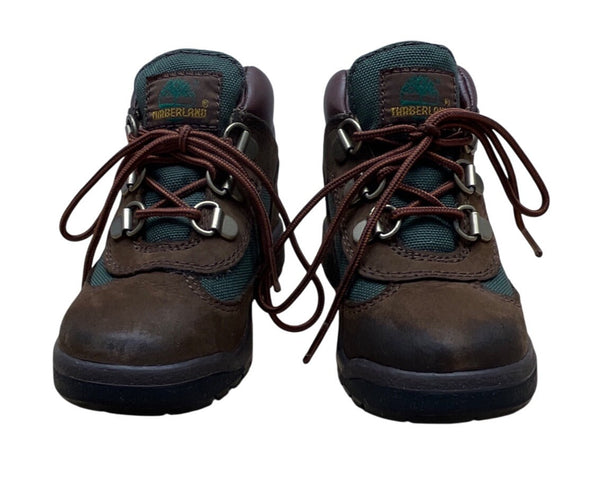 Timberland Toddler Brown & Green Nubuck Leather Lf Field Boots Size 8