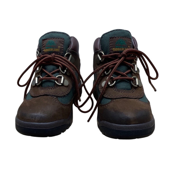 Timberland Toddler Brown & Green Nubuck Leather Lf Field Boots Size 8