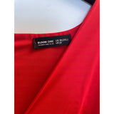 Bloom Chic Womens Red Flowy Bell Sleeve V-Neck Tiered Midi Dress US Size 18 (2XL)