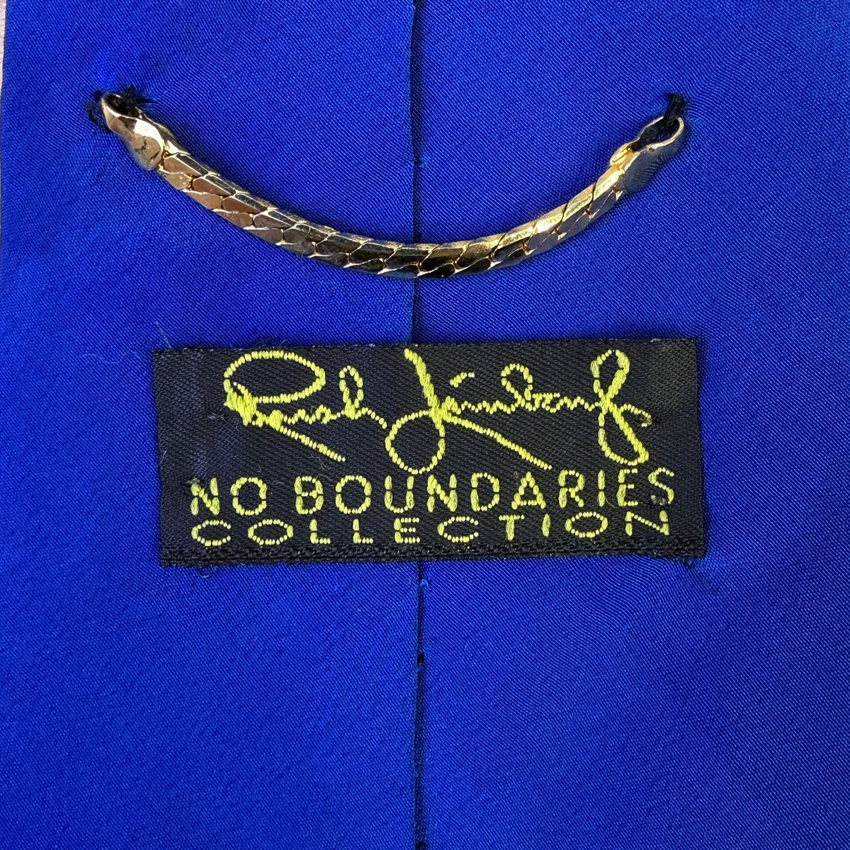 Ruch Limbaugh No Boundaries Collections Blue Silk Abstract Tie Vibrant Pattern