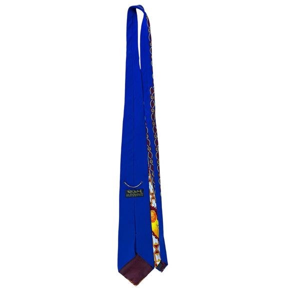 Ruch Limbaugh No Boundaries Collections Blue Silk Abstract Tie Vibrant Pattern
