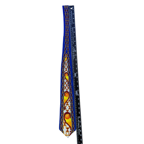 Ruch Limbaugh No Boundaries Collections Blue Silk Abstract Tie Vibrant Pattern