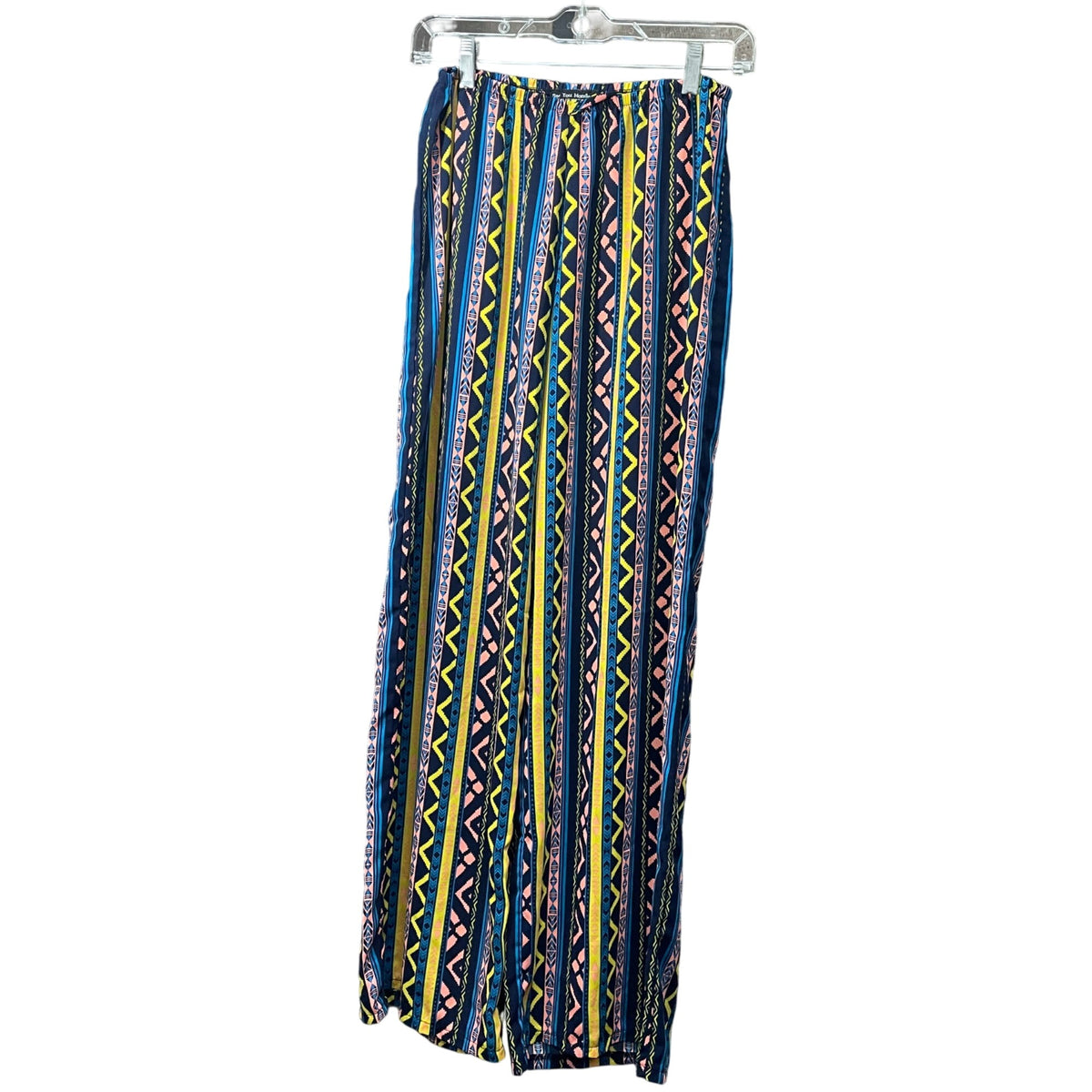 See You Monday Womens Multicolor Polyester Wide Leg Pants Size M Boho Style Made U.S.A