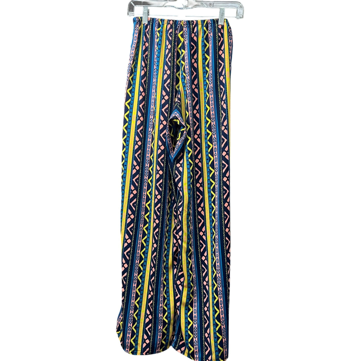See You Monday Womens Multicolor Polyester Wide Leg Pants Size M Boho Style Made U.S.A