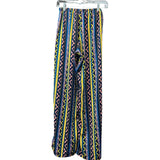 See You Monday Womens Multicolor Polyester Wide Leg Pants Size M Boho Style Made U.S.A