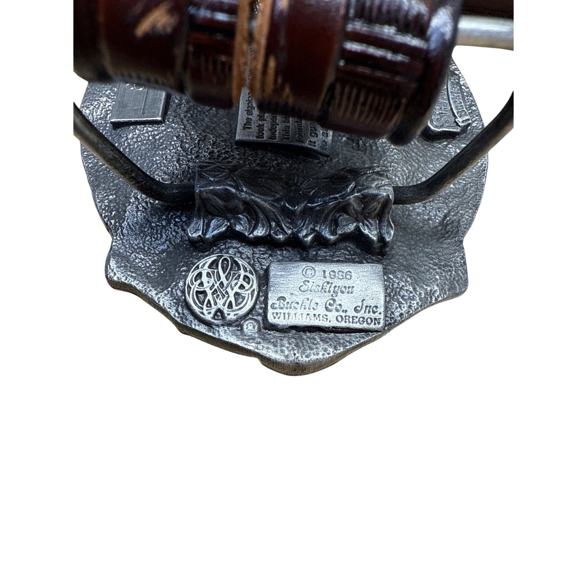 Vtg Siskiyou 1986 US Constitution Belt With Pewter Buckle 200 Yrs Brown Leather