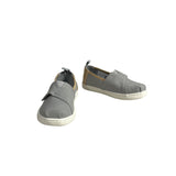 Toms Kids Boy Gray And Brown Tiny Canvas Classic Slip-On Shoes Sz 10